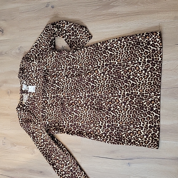 J Crew Leopard Print Mini Dress SZ 12 - Picture 1 of 3
